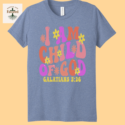 Girls Bella + Canvas Youth Triblend T-Shirt "I AM Child Of God"