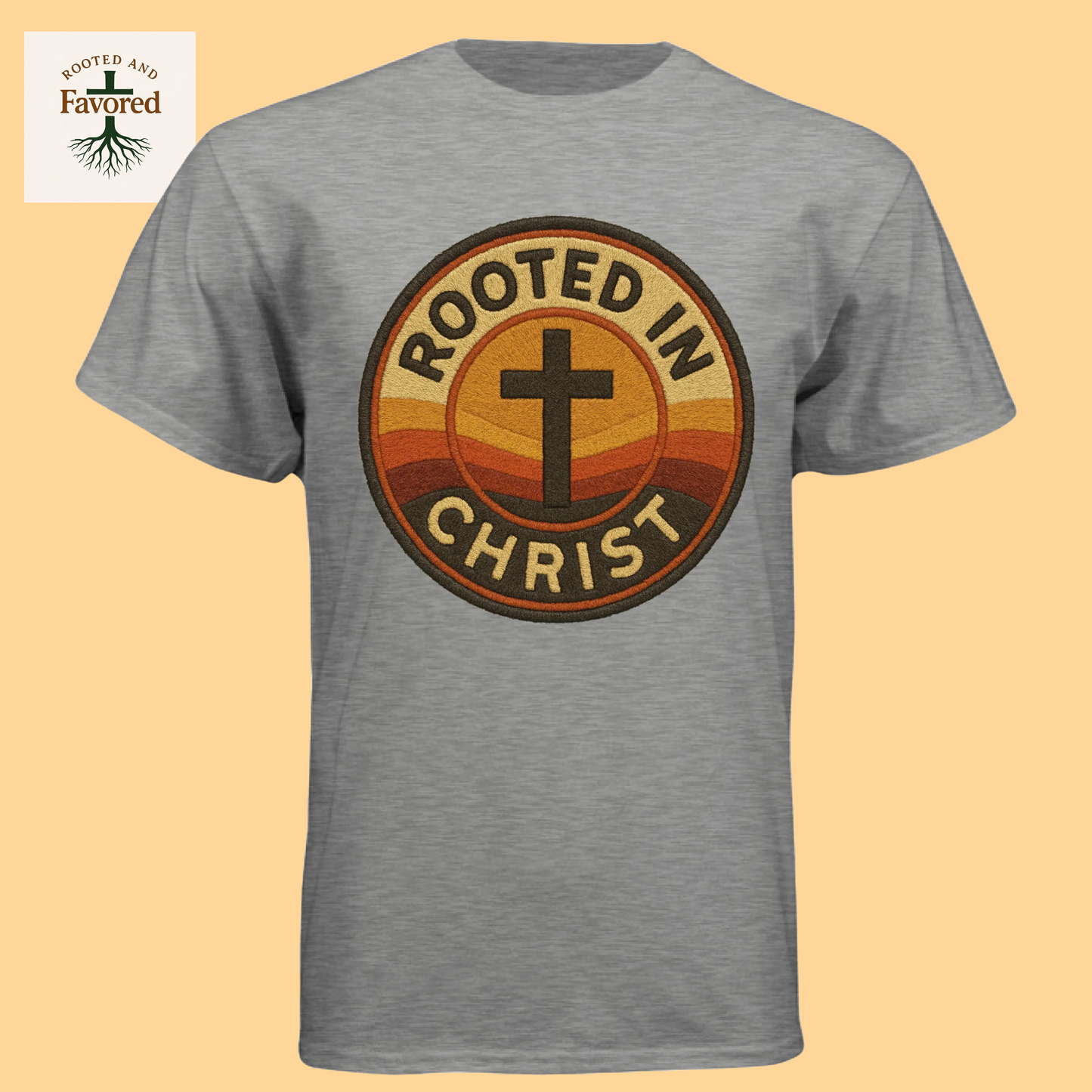 Mens Next Level Apparel T-shirt "Rooted In Christ"