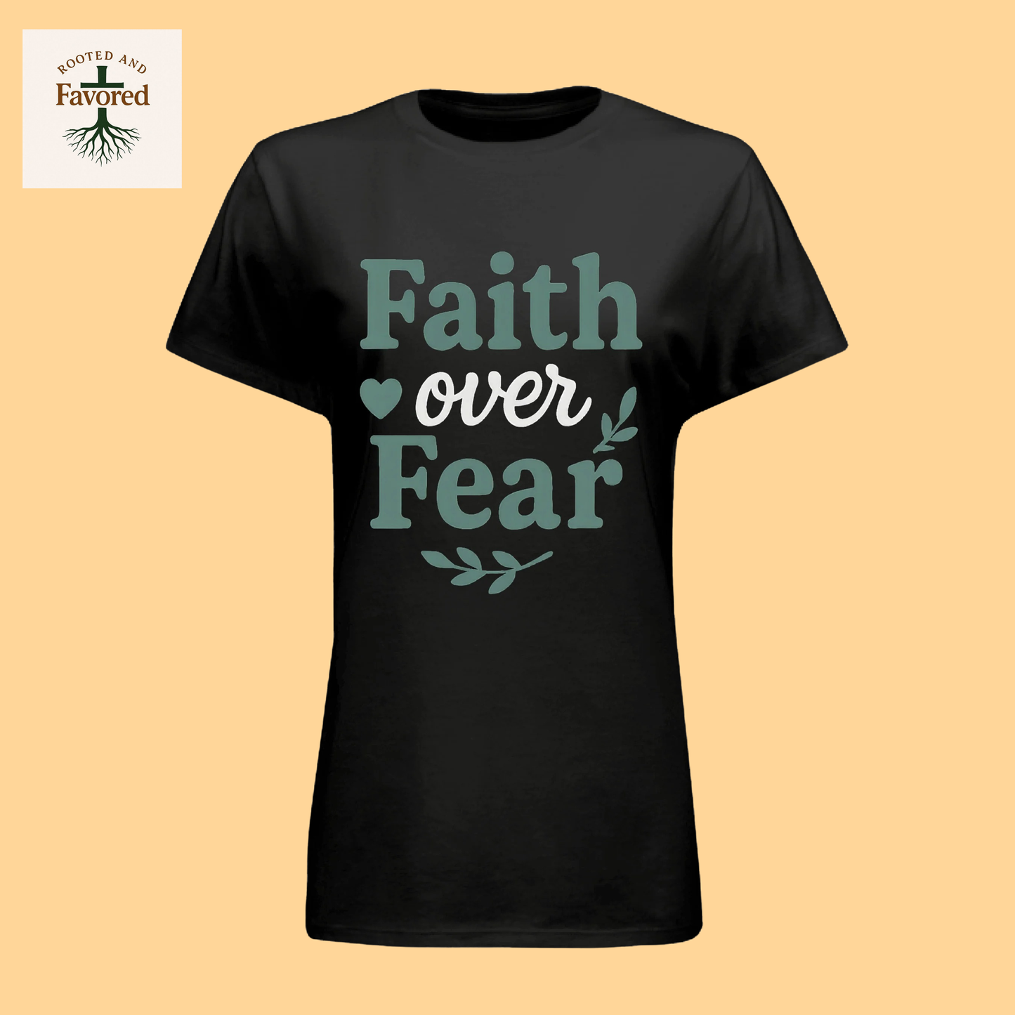 Women's Hanes Ringspun Cotton T-shirt "Faith Over Fear"