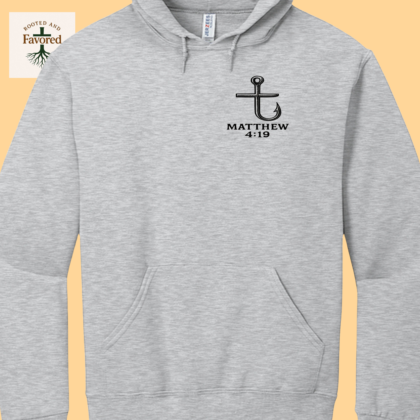 Men's Jerzees NuBlend Fleece Hoodie "Matthew 4:19"
