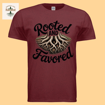 Men's Gildan T-Shirt "Rooted And Favored"