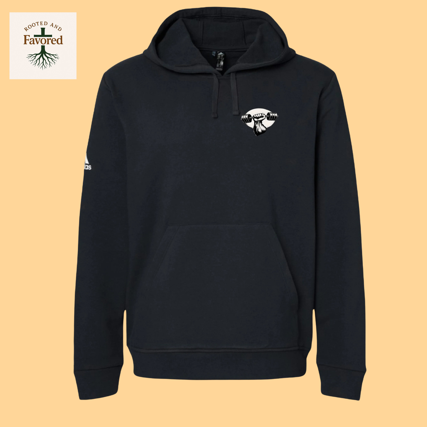Men's Adidas Hoodie "Be Strong and Courageous..The Lord Your God Is With You Wherever You Go"
