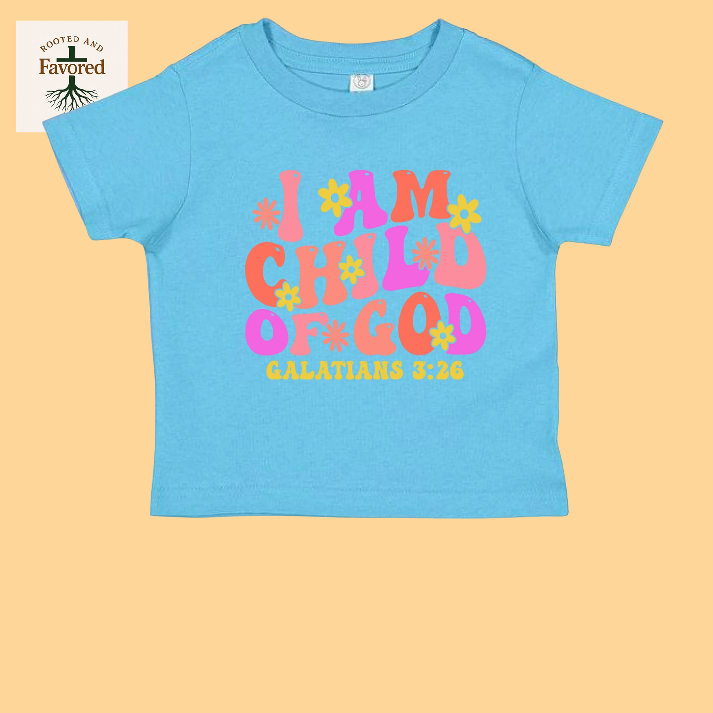 Rabbit Skins Toddler Fine Jersey T-Shirt "I AM A Child Of God"
