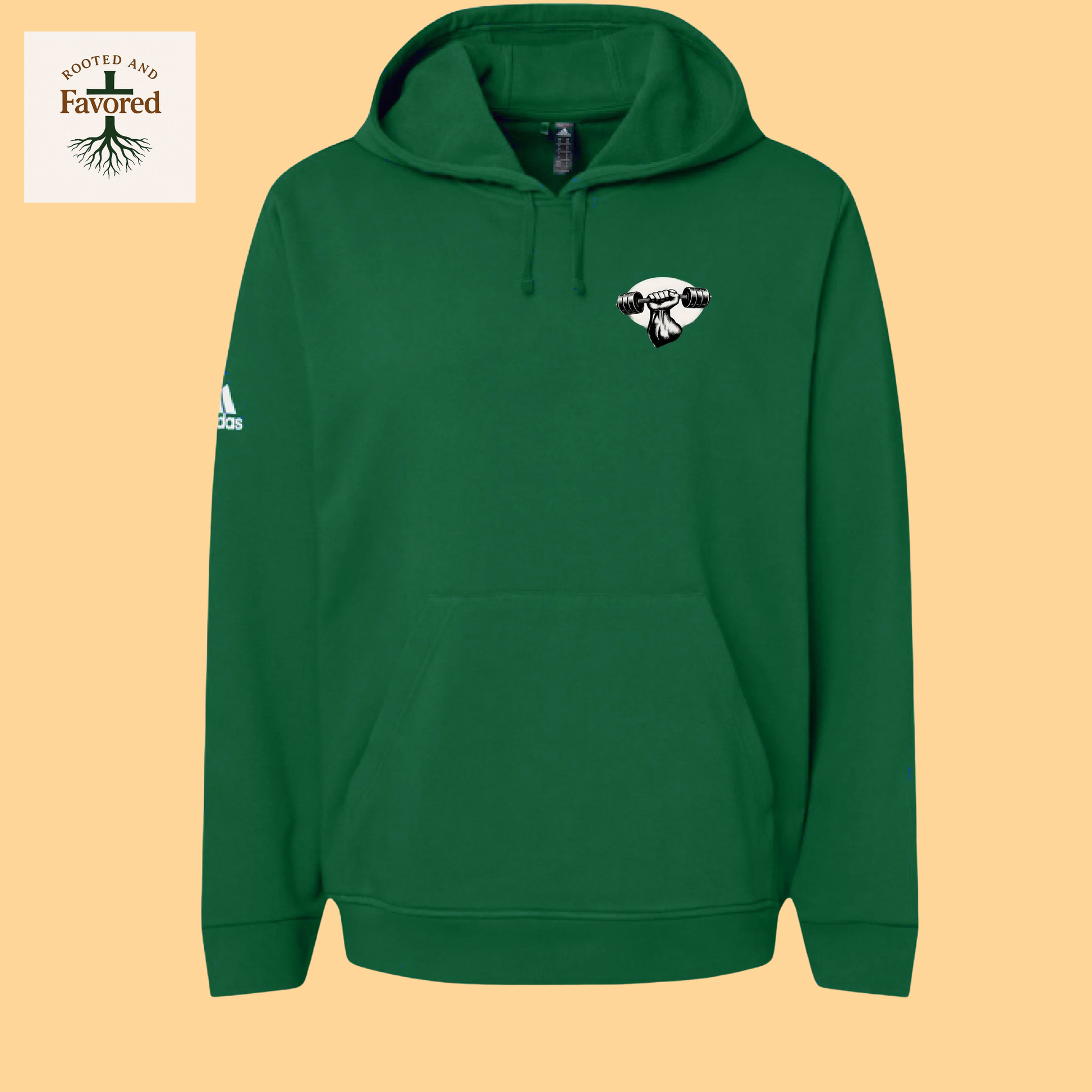Men's Adidas Hoodie "Be Strong and Courageous..The Lord Your God Is With You Wherever You Go"