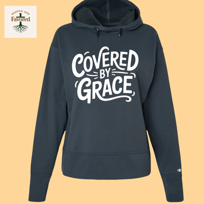 Women's Champion Sport Hooded Sweatshirt "Covered By Grace"