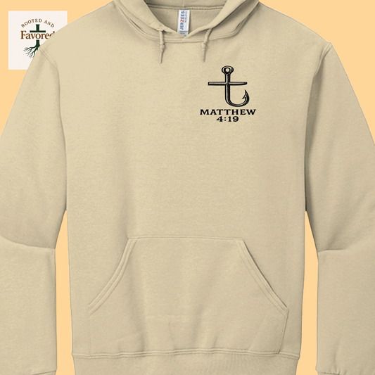 Men's Jerzees NuBlend Fleece Hoodie "Matthew 4:19"