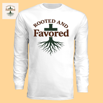Men's Long-Sleeve Cooling Performance Tee "Rooted And Favored"
