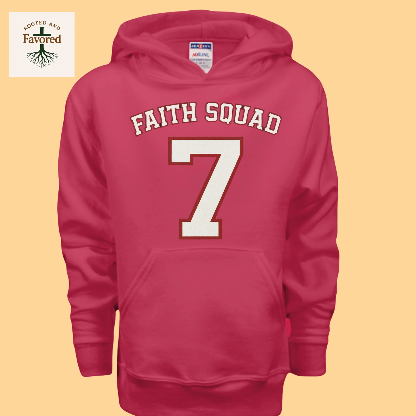 Boys Jerzees Youth NuBlend Pullover Hoodie "Faith Squad"