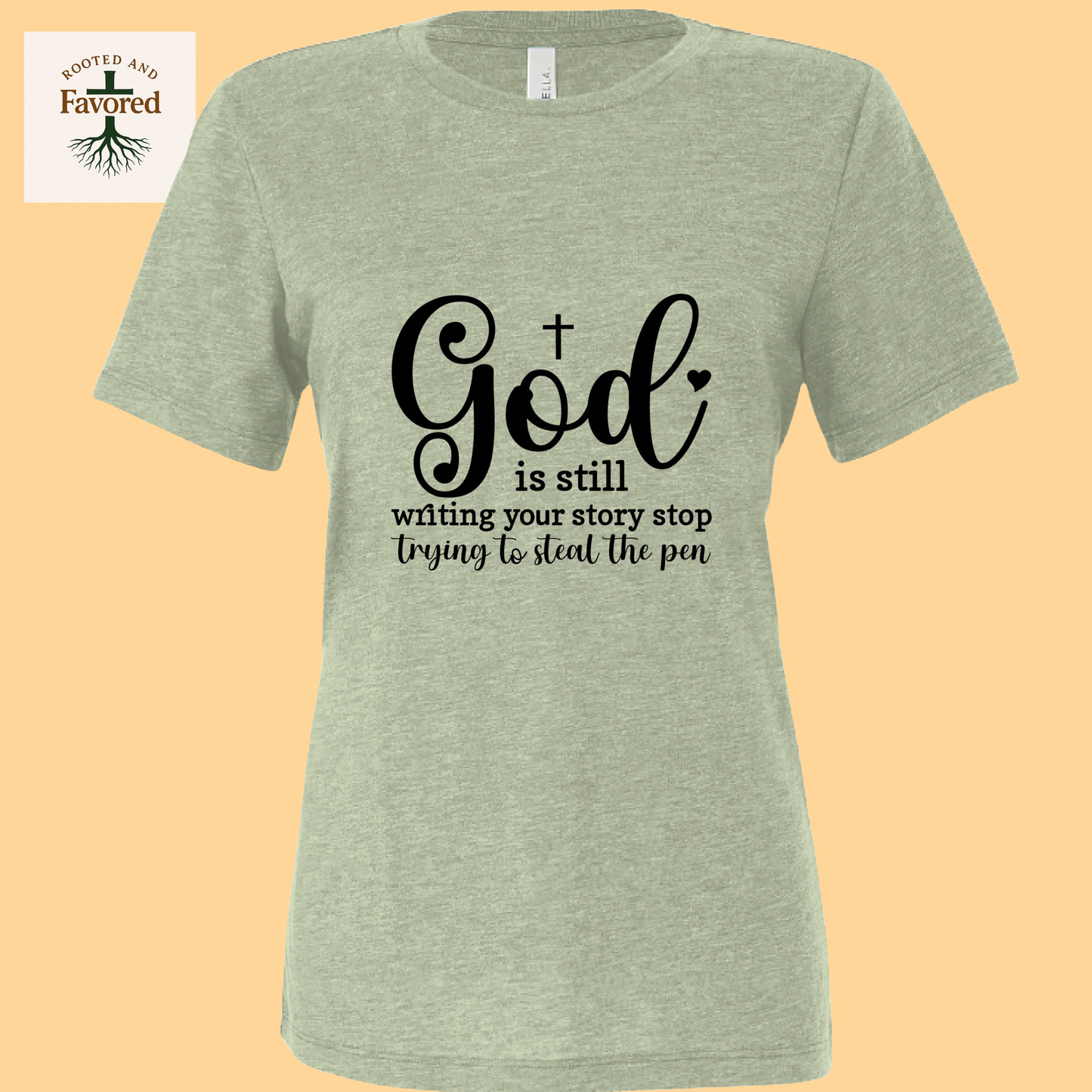 Women's Bella + Canva Relaxed T-Shirt "God Is Still Writing My Story"