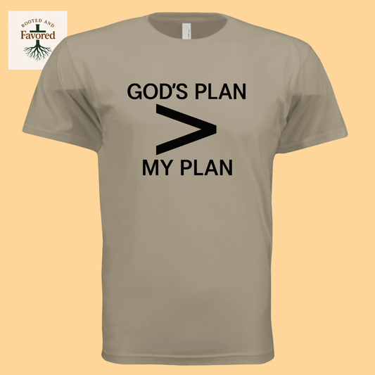 Men's Next Level Apparel Cotton T-Shirt "God's Plan > My Plan"