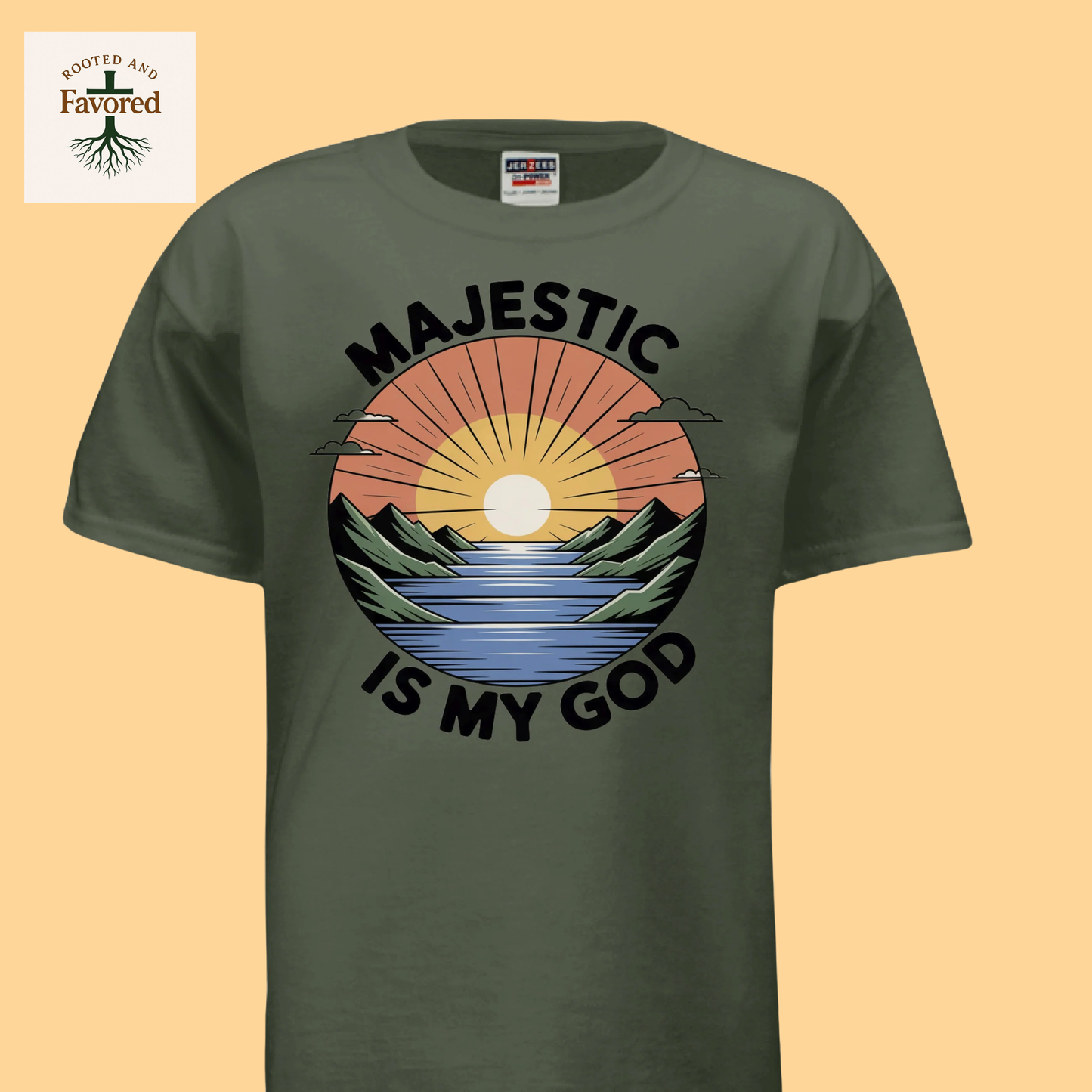 Boys Jerzees Dr-Power Active T-Shirt "Majestic is my God"