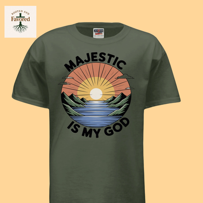 Boys Jerzees Dr-Power Active T-Shirt "Majestic is my God"