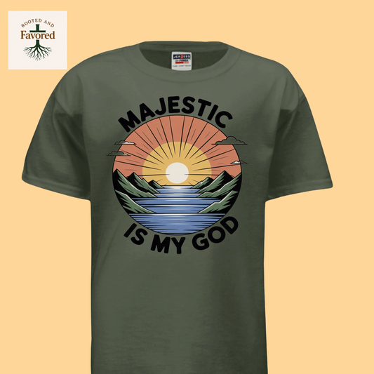 Boys Jerzees Dr-Power Active T-Shirt "Majestic is my God"