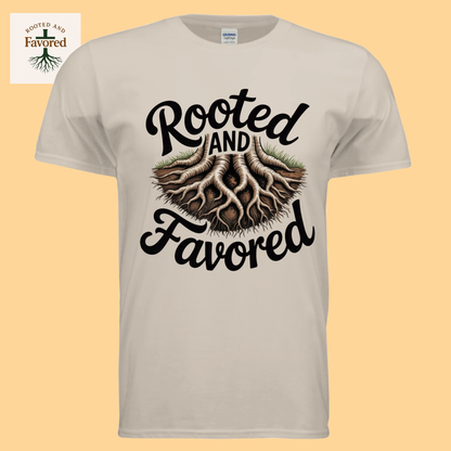 Men's Gildan T-Shirt "Rooted And Favored"