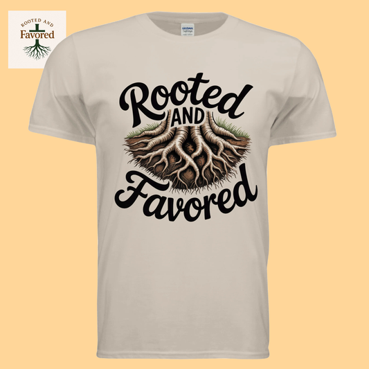 Men's Gildan T-Shirt "Rooted And Favored"