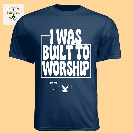 Men's Short-Sleeve Cooling Performance Crew "I Was Built To Worship"