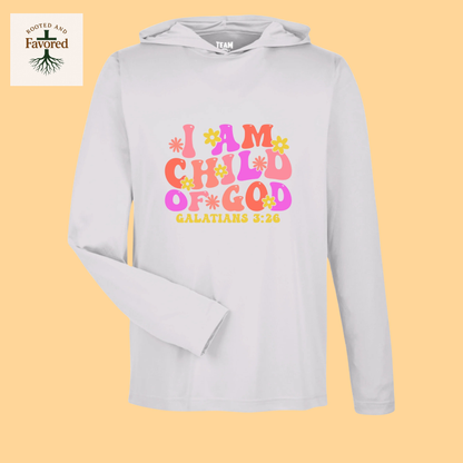 Girls Youth Zone Performance Hoodie "I Am A Child Of God"