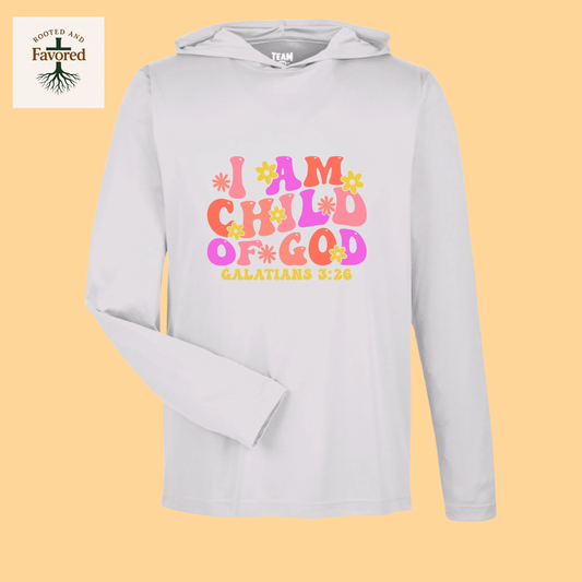 Girls Youth Zone Performance Hoodie "I Am A Child Of God"