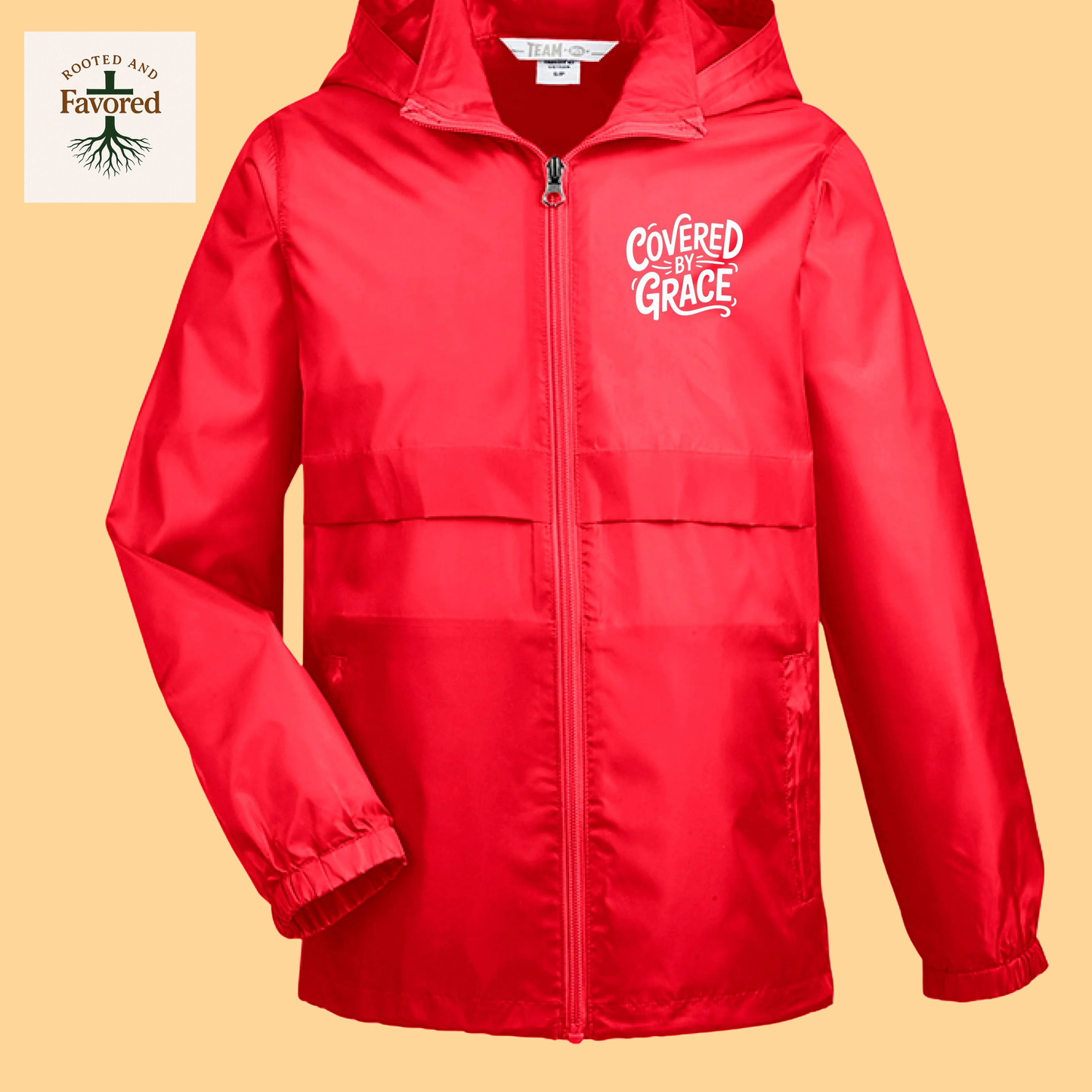 Boy's Youth Zone Proctect Lightweight Jacket "Covered By Grace"