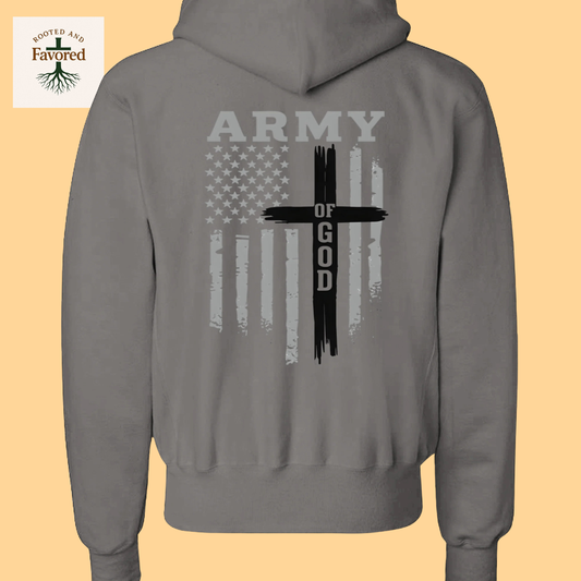 Men's Champion Reverse Weave Pullover Hoodie "Army Of God"