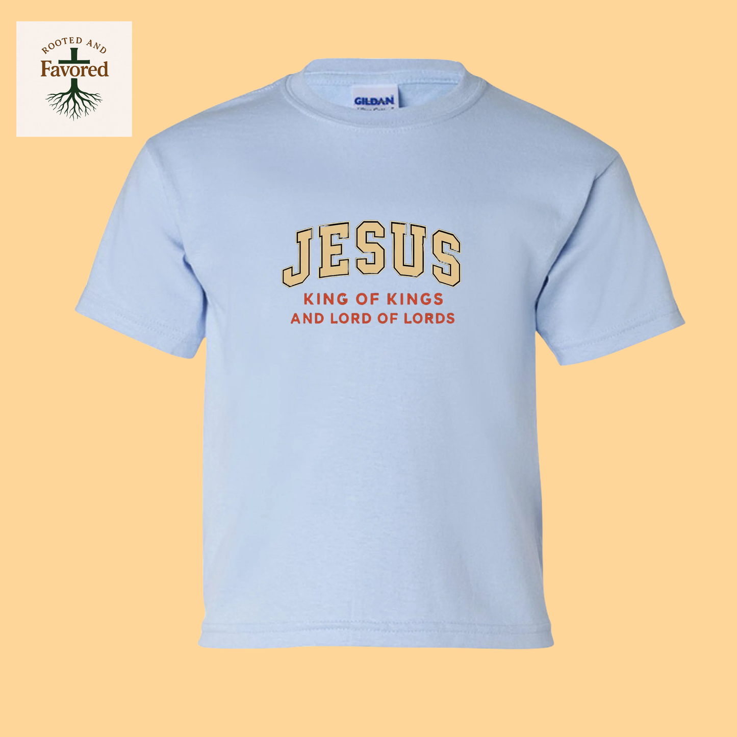 Boy's Youth Ultra Cotton T-Shirt "Jesus King Of Kings And Lord Of Lords"