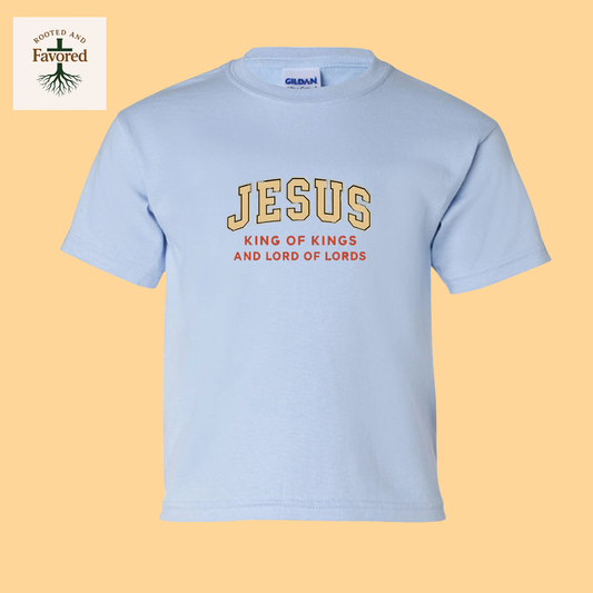 Boy's Youth Ultra Cotton T-Shirt "Jesus King Of Kings And Lord Of Lords"