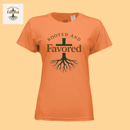 Ladies Short-Sleeve Cooling Performance Crew "Rooted and Favored"