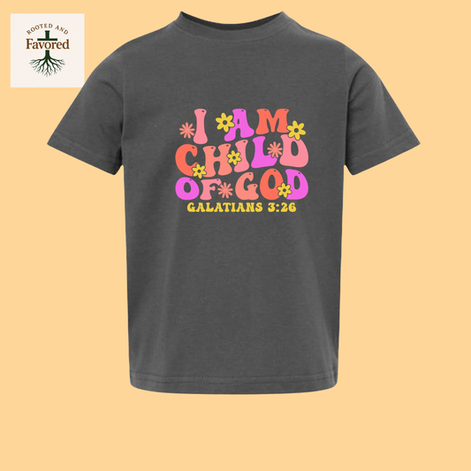 Rabbit Skins Toddler Fine Jersey T-Shirt "I AM A Child Of God"
