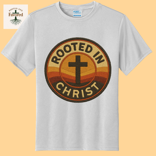 Boys Port & Company Youth T-shirt "Rooted In Christ"