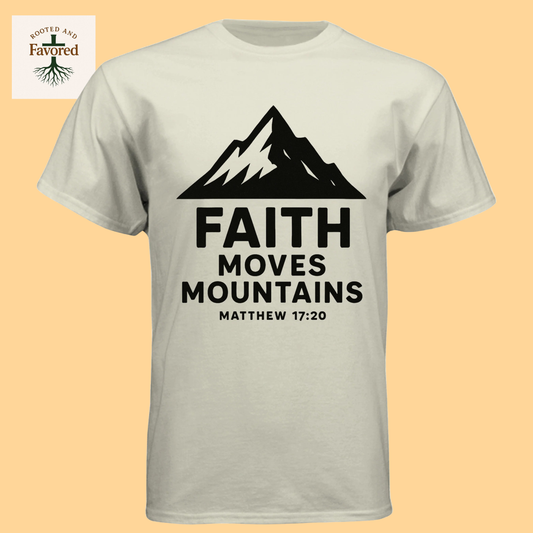 Mens Next Level Apparel T-shirt "Faith Moves Mountains"