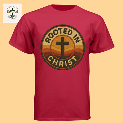 Mens Next Level Apparel T-shirt "Rooted In Christ"