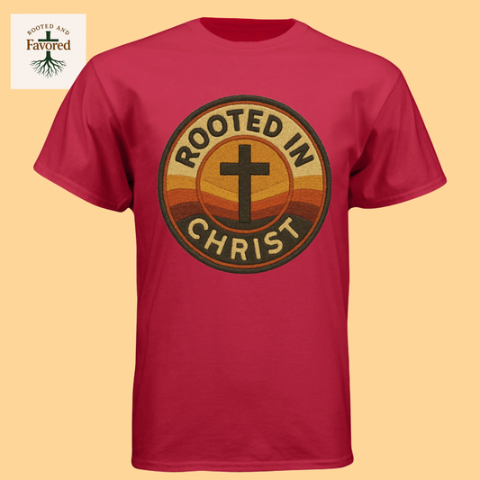 Mens Next Level Apparel T-shirt "Rooted In Christ"