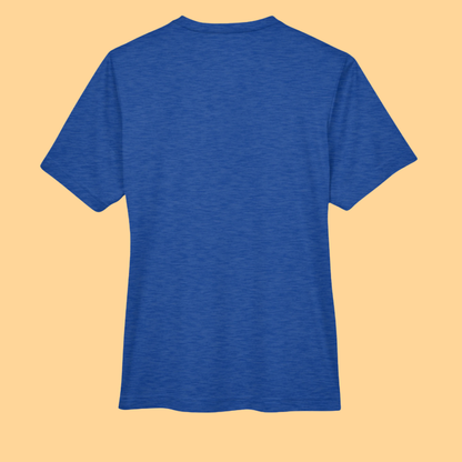 Sonic Heather Performance V Neck T-Shirt "Jesus-He Will Be There For You"