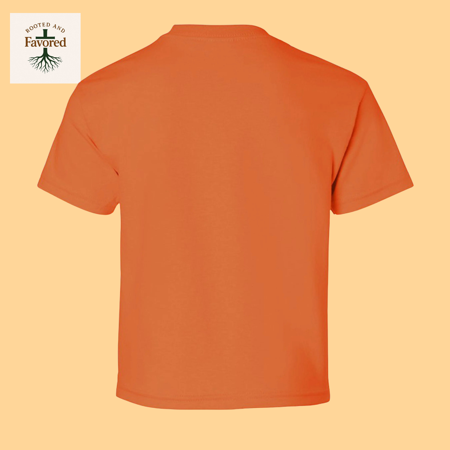 Boys Gildan Youth Ultra Cotton T-shirt "Rooted And Favored"