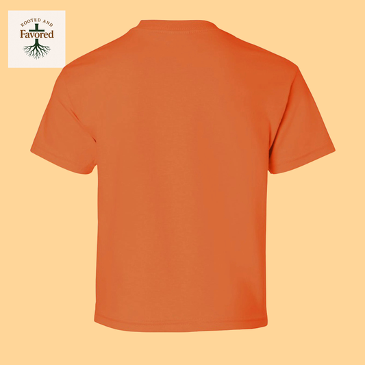 Boys Gildan Youth Ultra Cotton T-shirt "Rooted And Favored"