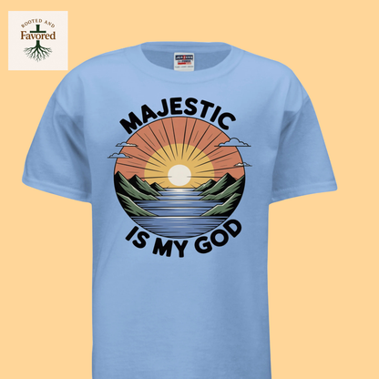Boys Jerzees Dr-Power Active T-Shirt "Majestic is my God"