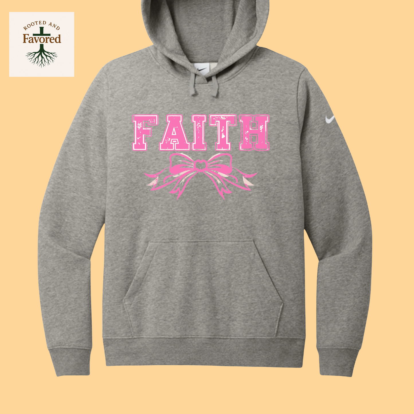 Ladies Nike Fleece Pullover Hoodie "Faith"