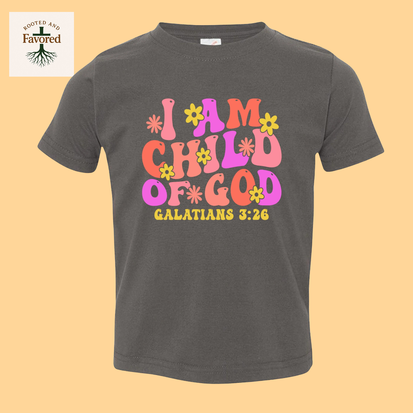 Rabbit Skins Toddler Fine Jersey T-Shirt "I AM A Child Of God"
