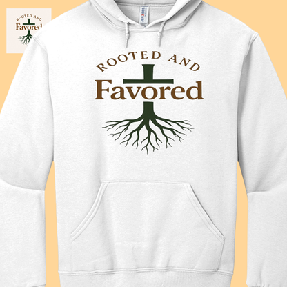 Men's Jerzees NuBlend Fleece Pullover Hoodie "Rooted and Favored"