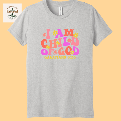 Girls Bella + Canvas Youth Triblend T-Shirt "I AM Child Of God"