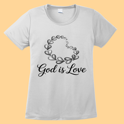 Women's Sport-Tek Competitor T-Shirt "God Is Love"
