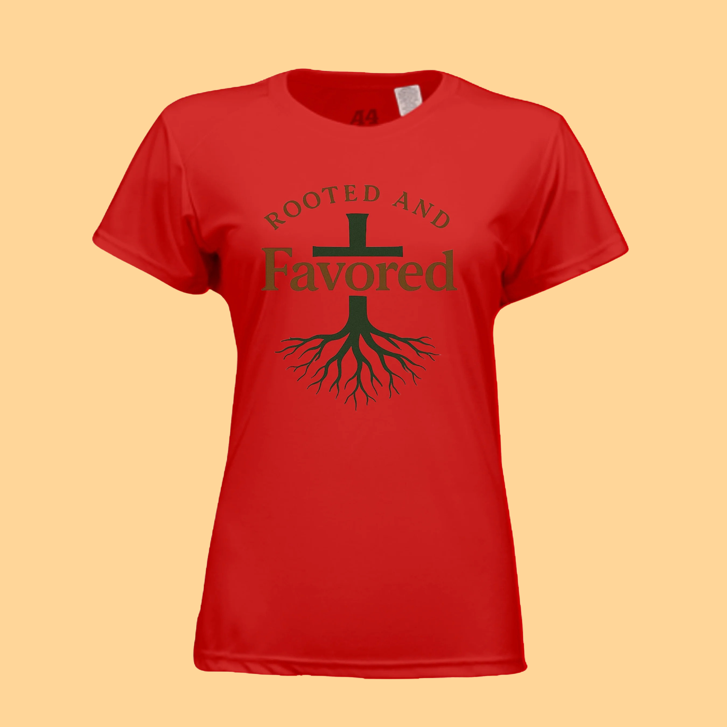Ladies Short-Sleeve Cooling Performance Crew "Rooted and Favored"