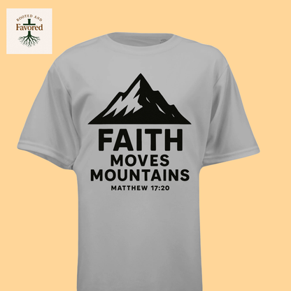 Boys A4 Youth Performance Cooling T-shirt "Faith Moves Mountains"