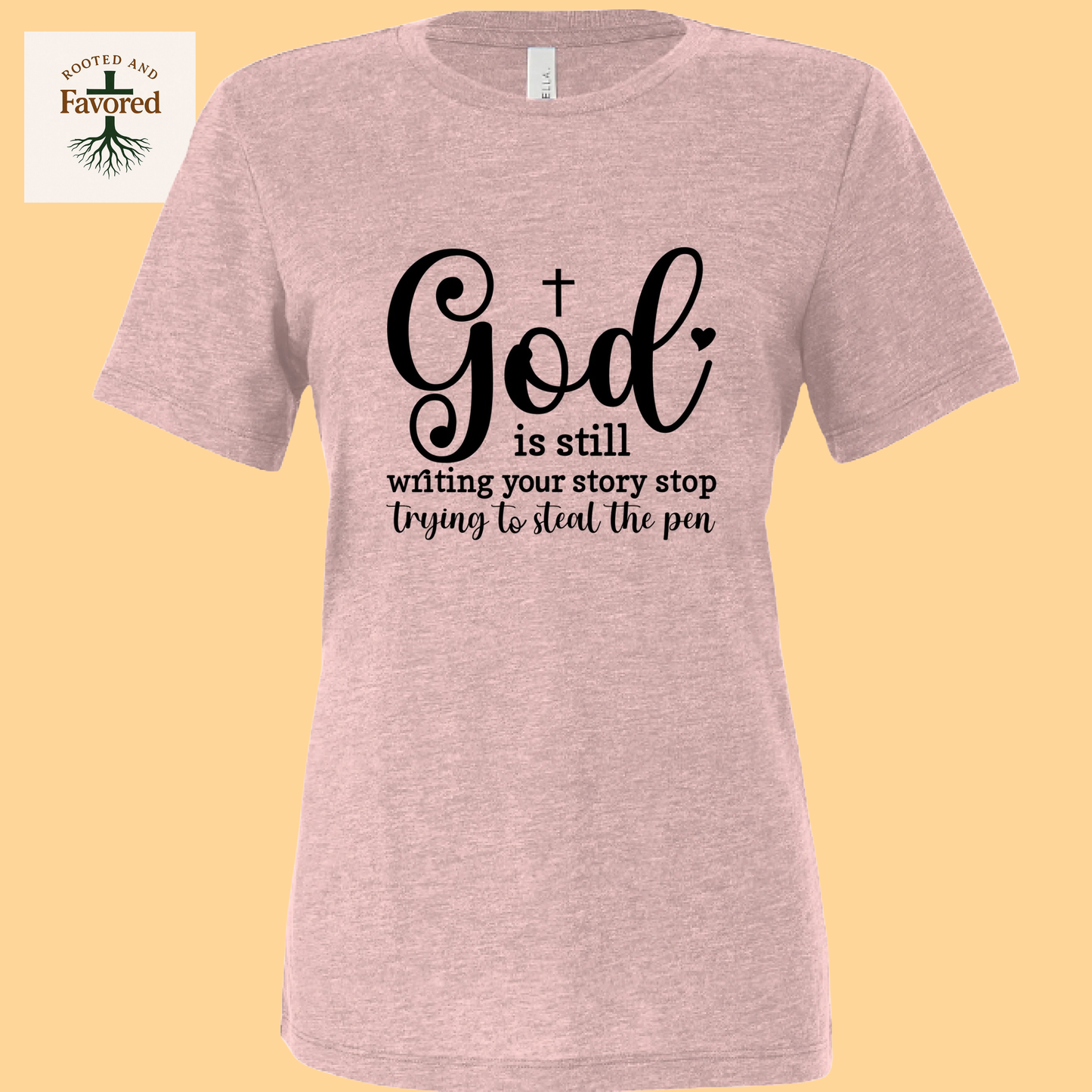 Women's Bella + Canva Relaxed T-Shirt "God Is Still Writing My Story"