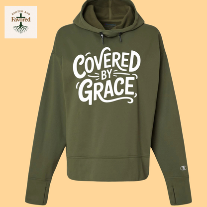 Women's Champion Sport Hooded Sweatshirt "Covered By Grace"