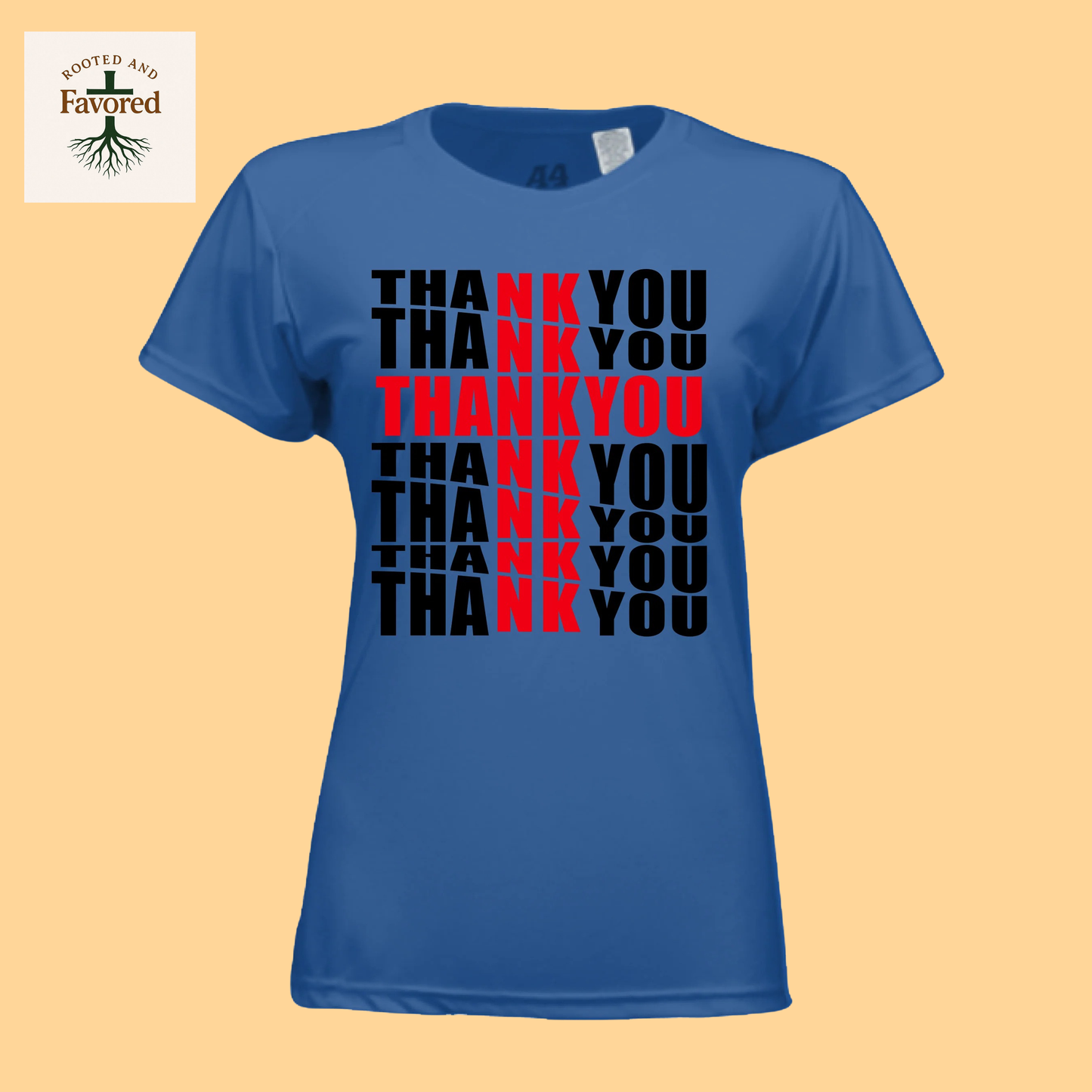Women's Short Sleeve Cooling Performance Crew Tee "Thank You"