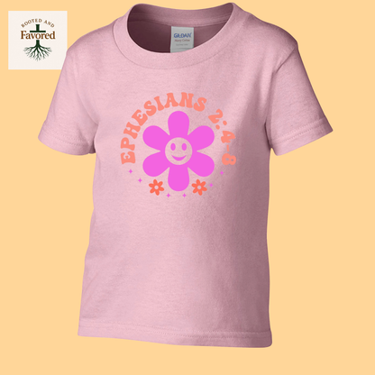 Toddler Girl Gildan Heavy Cotton T-Shirt "Ephesians 2: 4-8"