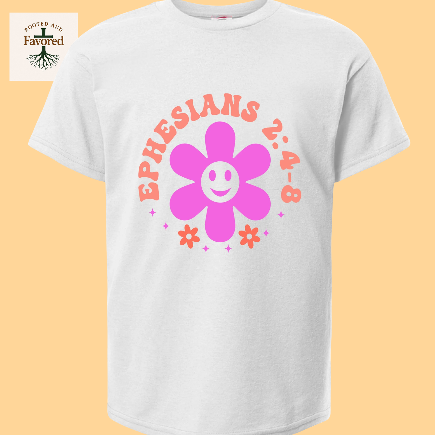 Girls Hanes ComfortSoft Cotton T-Shirt "Ephesians 2:4-8"