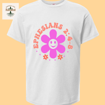 Girls Hanes ComfortSoft Cotton T-Shirt "Ephesians 2:4-8"