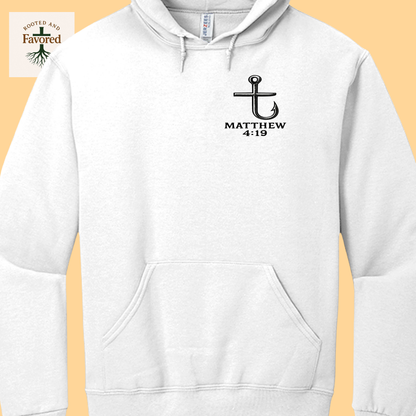 Men's Jerzees NuBlend Fleece Hoodie "Matthew 4:19"